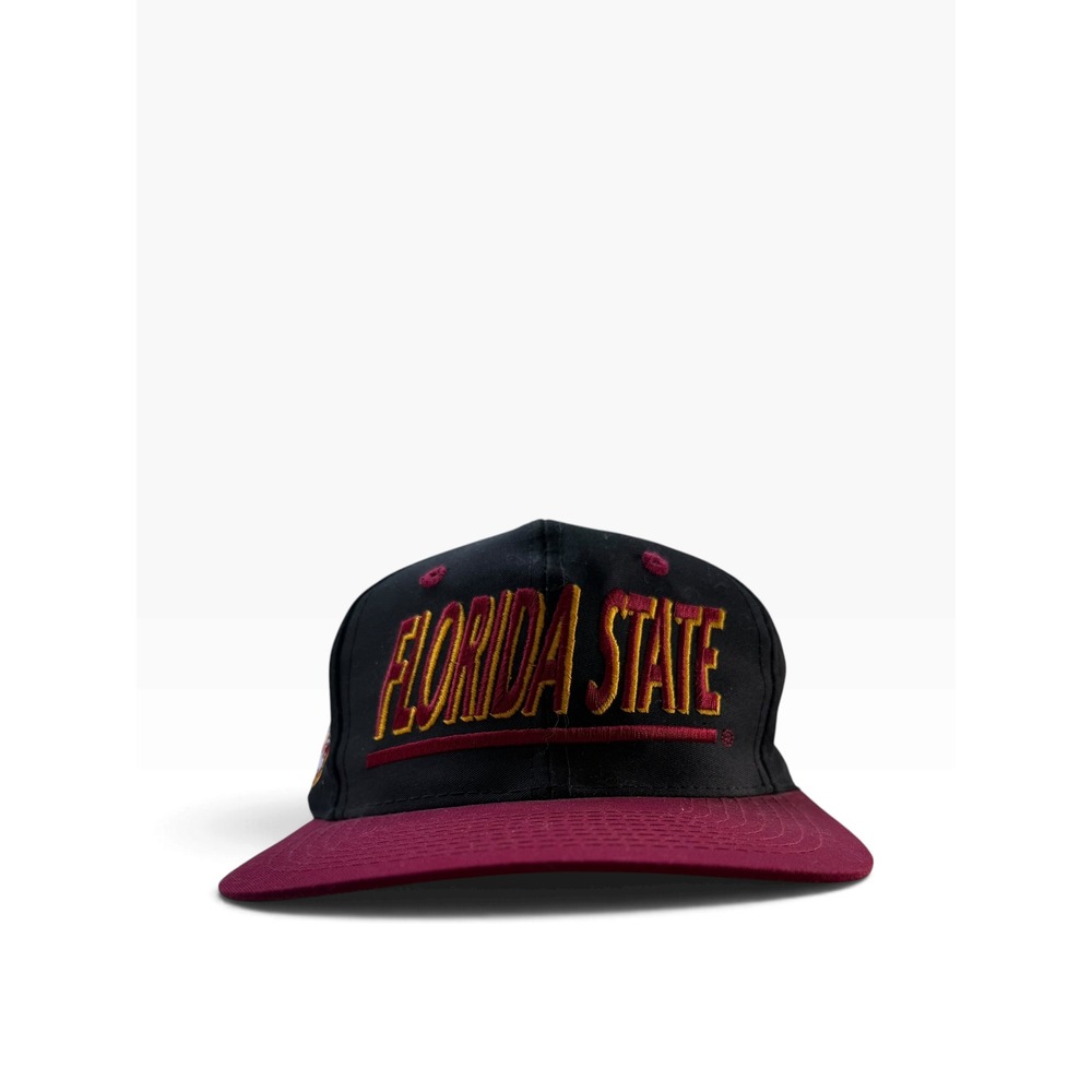 VTG Top of the World Florida State Hat Men SnapBack Black Garnet Logo Cap 1990's
